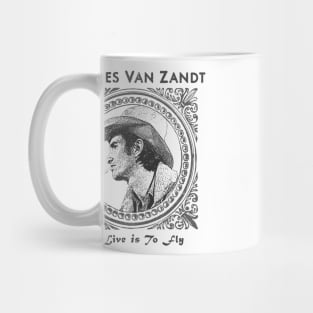 Townes Van Zandt Vintage Retro Style Fanart Design Mug